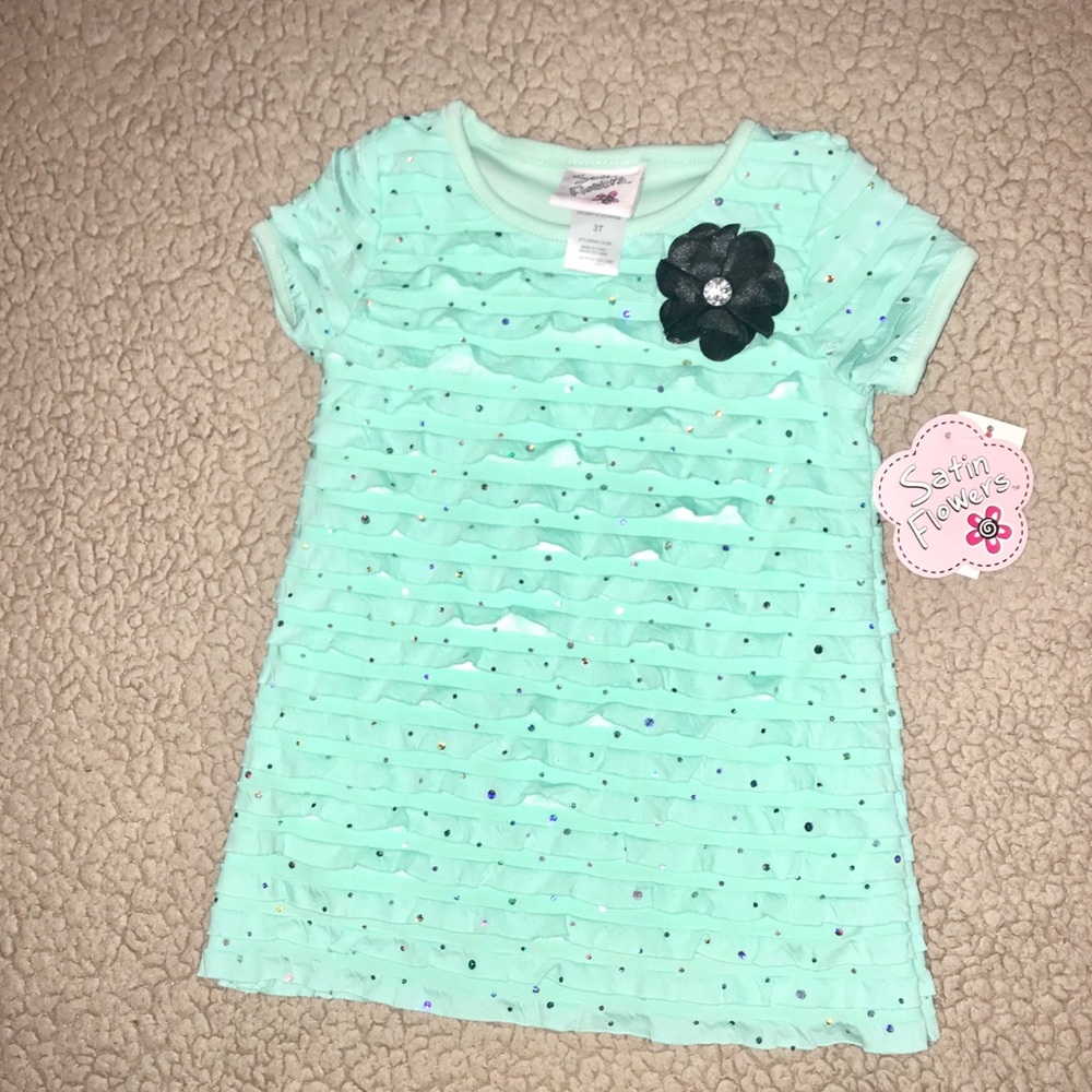 NWT Mint ruffle top